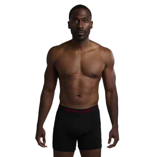 GRUNGE SLOGAN BOXERS - NOIR