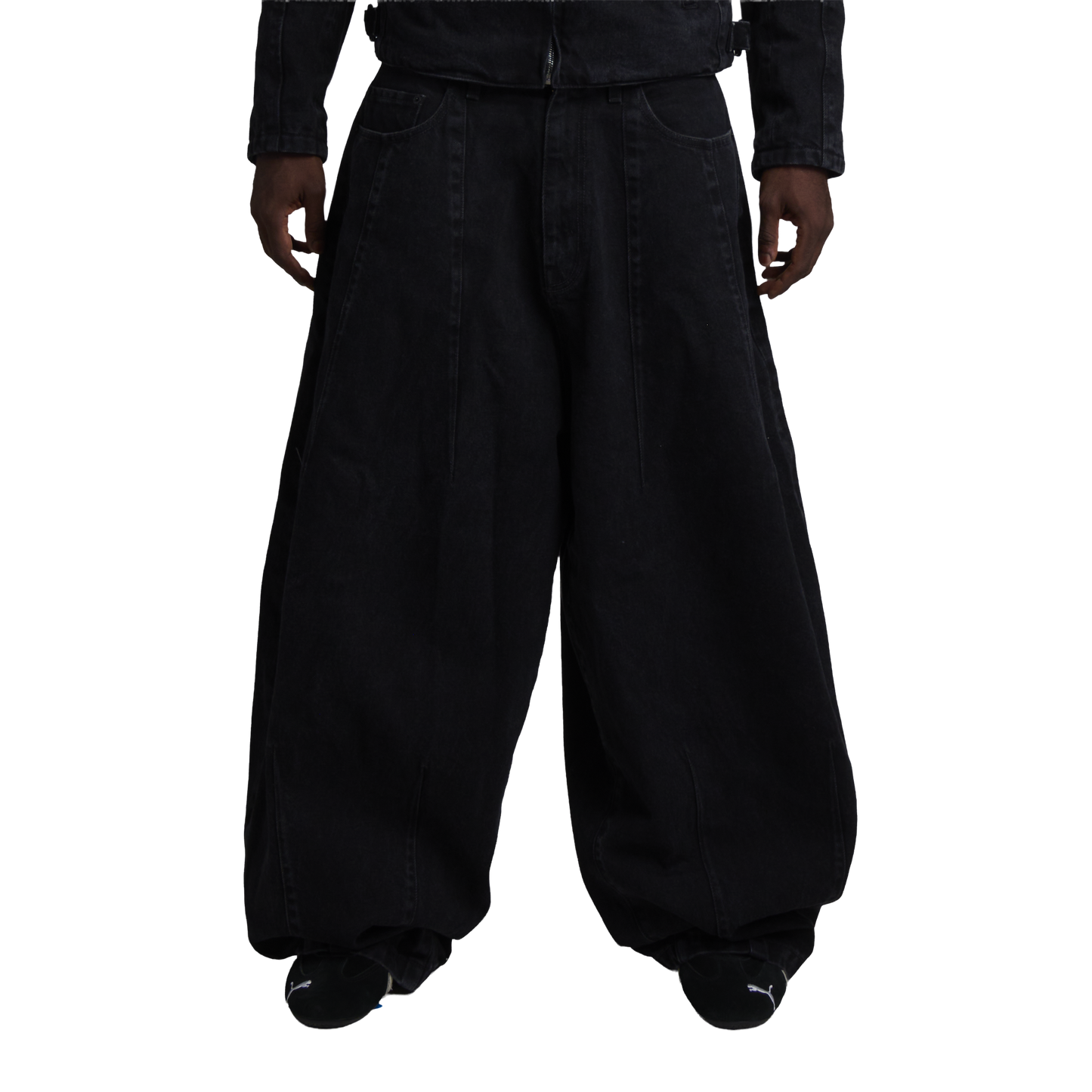 UNIFORM WIDE LEG DENIM - NOIR