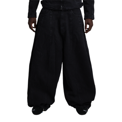 UNIFORM WIDE LEG DENIM - NOIR