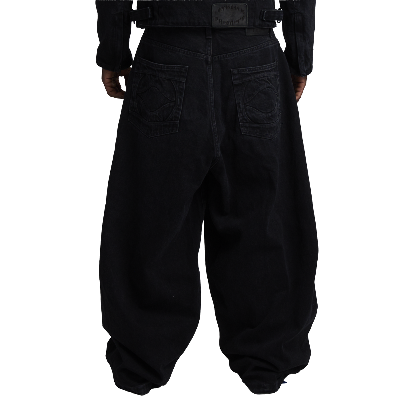 UNIFORM WIDE LEG DENIM - NOIR