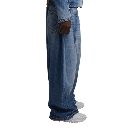 UNIFORM WIDE LEG DENIM - INDIGO BLUE