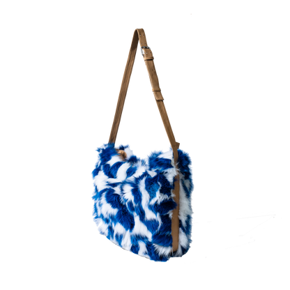 RABBIT SHOULDER BAG - BLUE & WHITE