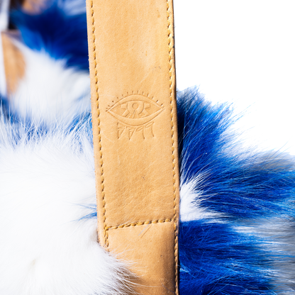 RABBIT SHOULDER BAG - BLUE & WHITE