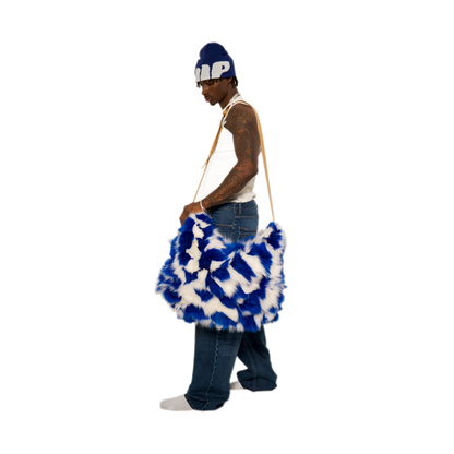 RABBIT SHOULDER BAG - BLUE & WHITE