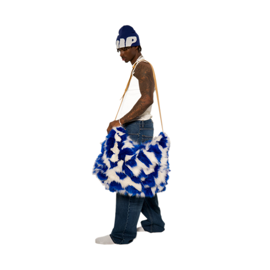 RABBIT SHOULDER BAG - BLUE & WHITE