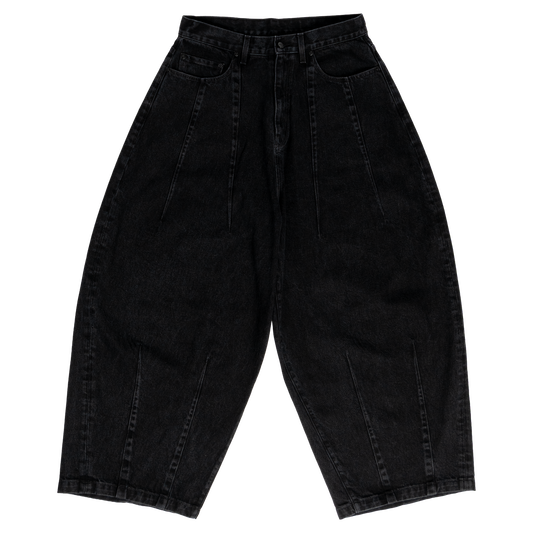 UNIFORM WIDE LEG DENIM - NOIR