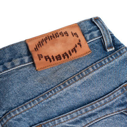 UNIFORM WIDE LEG DENIM - INDIGO BLUE