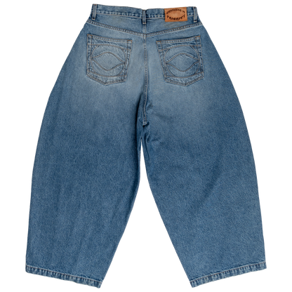 UNIFORM WIDE LEG DENIM - INDIGO BLUE